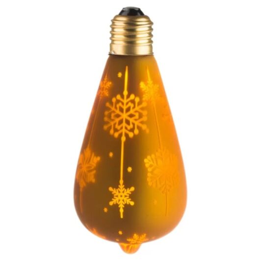 Ecolicht - 30050130001 E27 led Bulb 0.5W ST64 360° - Decorative Ambiance 'snow' Gold