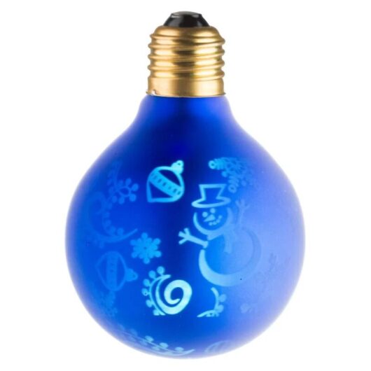 Ecolicht 30080130003 E27 LED bulb 0.5W G80 360° - Decorative "snowman" blue