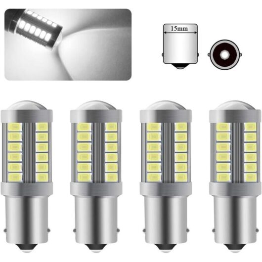 1156BA15S P21W LED Bulb Super Bright White 6000K 5630 33 SMD Reverse Light Parking Position Reverse Rear Fog Light