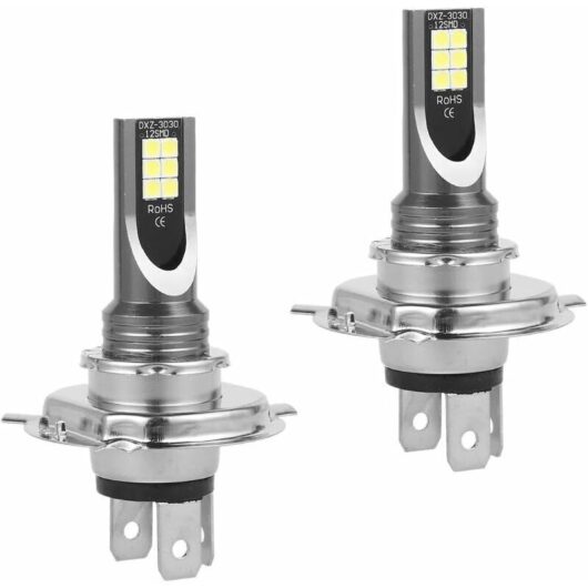 2-Pack H4 LED Headlight Bulbs in Box, Car LED Bulbs 50W/14000LM/IP68 Waterproof, Fog Lights 2 Bulbs 6000-6500K White Light