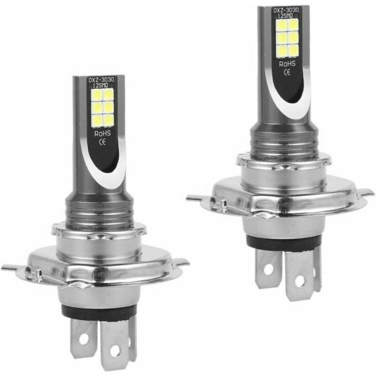 2pcs H4 led headlight bulbs in a box, led lamp cart 50W/14000lm/IP68 waterproof, fog light 2 bulbs 6000-6500K white light