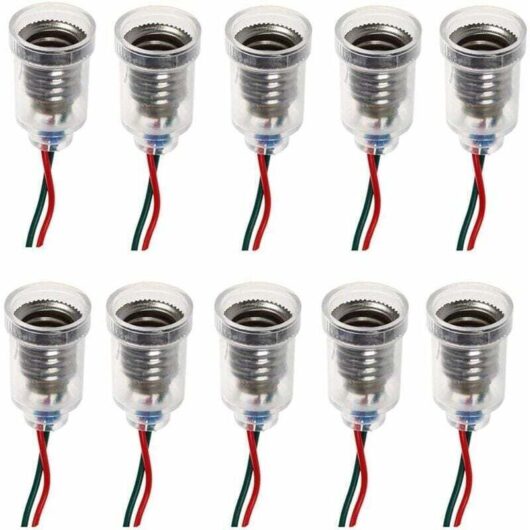 E10 LED light bulbs, screw base, small candle bulbs, small lamp socket, lamp socket with cable, socket for home experiments, circuit testing,