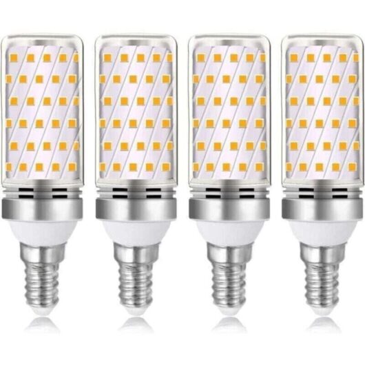 E14 16W LED bulb, warm white 3000K, 1600lm, equivalent to 100W or 120W E14 halogen bulb, AC 230V, non-dimmable, 4 pieces