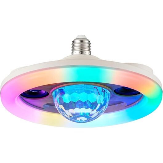 E27 RGB LED bulb with speaker, 30W 2400LM Bluetooth speaker bulb with remote control, color-changing ceiling disco bulb for birthday parties, KTV,