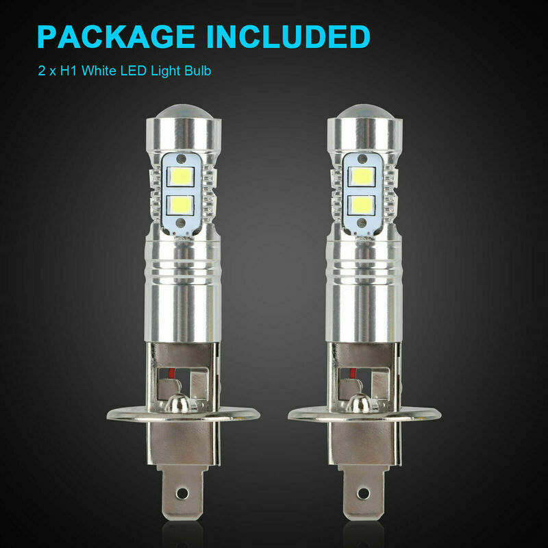 H1 led Headlight Bulb 6000k High Beam and Low Beam 100w High Bright Fog Light White, 2pcs