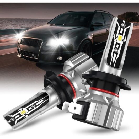 H7 LED Headlight Bulb, H7 LED Headlight High/Low Beam, 60W 6000K White Headlamp for Car and Motorcycle, Auto Replacement Bulbs for Halogen Bulbs and