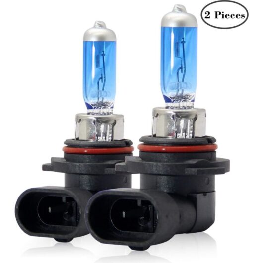 HB4/9006 Halogen Headlight Bulbs 100W 5000K Warm White Lamp 12V Car Fog Lights DRL Parking Lights, 2pcs