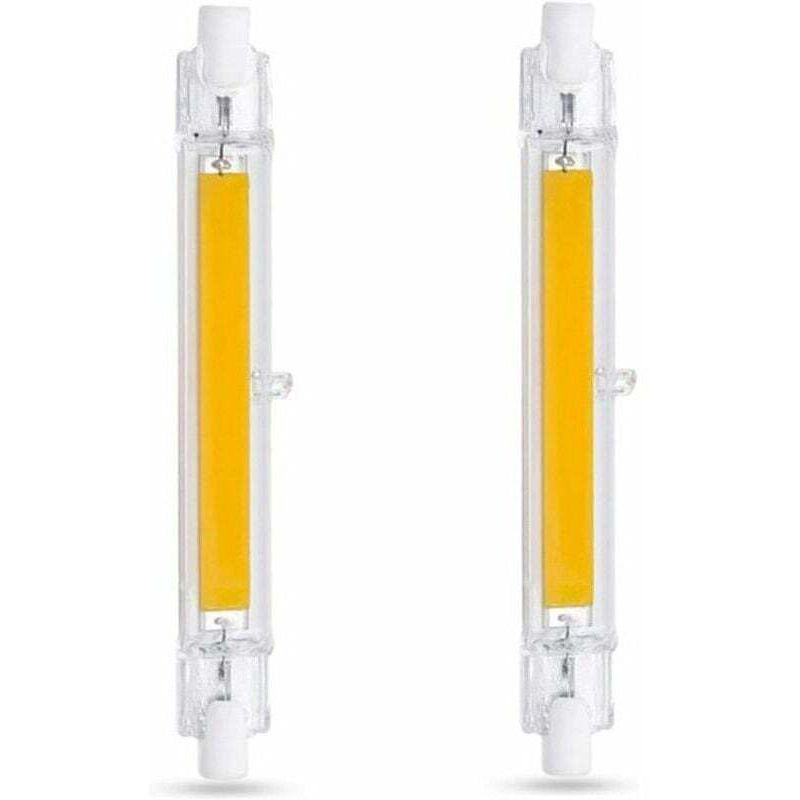 R7S 118mm 10W Warm White 3000K LED Bulb, 1000LM, Equivalent to 80W/100W R7S J118 Halogen Lamp, Non-Dimmable, Slim COB LED R7S 118mm Bulb for Wall