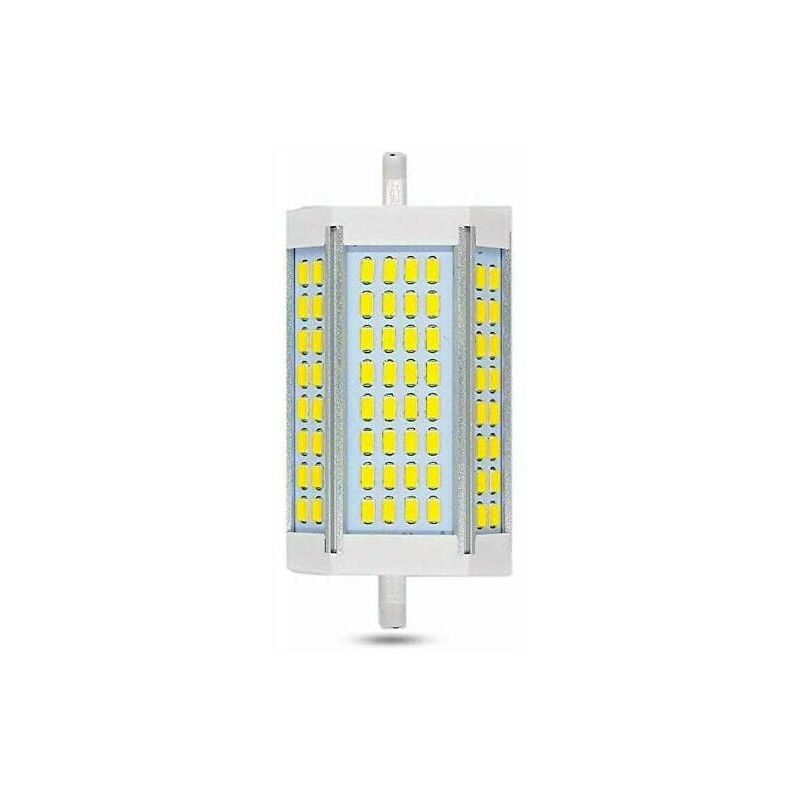 Derrui - R7S led 118mm 30W Dimmable Bulb, 3000LM, Cool White 6000K, R7S J118 200W 300W Halogen Pencil Equivalent, 200 Degrees Brightness, R7S 118mm