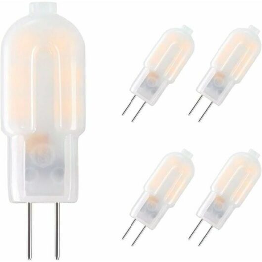 Dewdat - G4 led Light Bulb,5-Pack 15W Equivalent Halogen Light Bulbs,Economy G4 2W led Light Bulb for Cooker Hood Bulbs,AC/DC 12V 130LM 3000K
