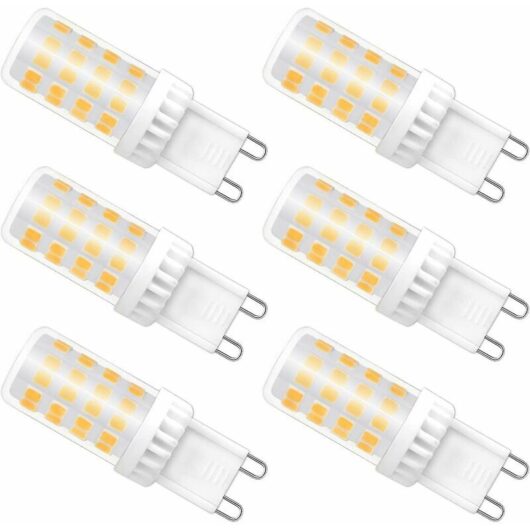 Dewdat - G9 Led Bulb 5w Warm White 2700k, 450lm, Ac 220-240v, G9 Halogen 40w 50w Equivalent, G9 Led Base Lamp Warm White For Indoor Wall Light,