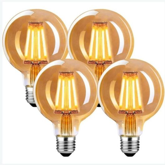 Dewdat - Vintage E27 led Bulb, E27 Vintage 4W G80 Bulb,Vintage E27 Warm White 2700K Bulb, led Bulb Vintage Idal For Pendant, Table Lamp, Wall Lamp