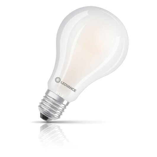 Ledvance GLS LED Light Bulb E27 24W (200W Eqv) Warm White Frosted Filament Performance Class Screw Bright Classic A