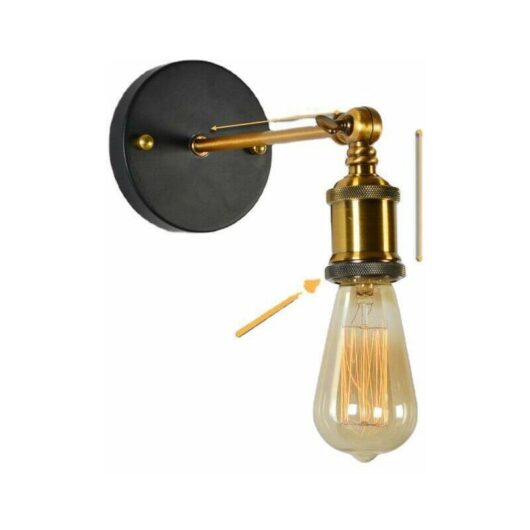 Vintage Loft Wall Sconce Lights led E27 Edison Bulb Plated Iron Retro Industrial Home Lighting Bedside Wall Sconces