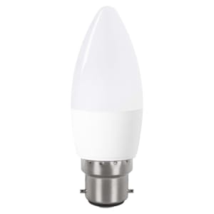 Wickes Dimmable LED B22 Candle 4.9W Warm White Light Bulb