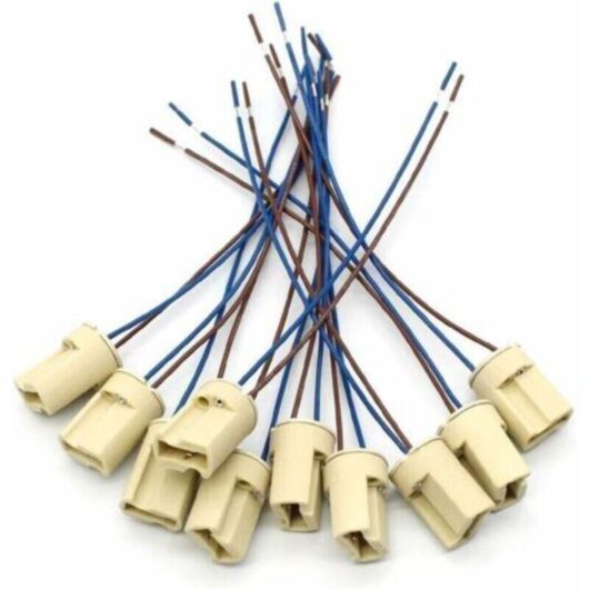 10 Pieces G9 Lamp Holder, G9 Ceramic Base Socket with 150 mm Teflon Wire for G9 LED Halogen Bulbs at Home TRIMEC