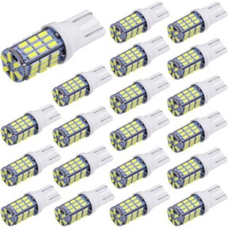 20pcs Super Bright RV Trailer T10 921 194 42-SMD 12V Car Backup Reverse LED Lights Bulbs Width Light Lamp Xenon White