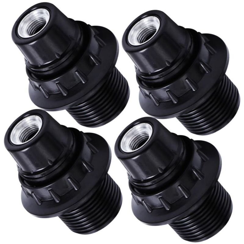 4-Piece Sturdy Plastic Bulb Socket Holder, Durable Bulb Base for Replacement, Suitable for Kitchen, Workshop, Shop, and Office Lamps