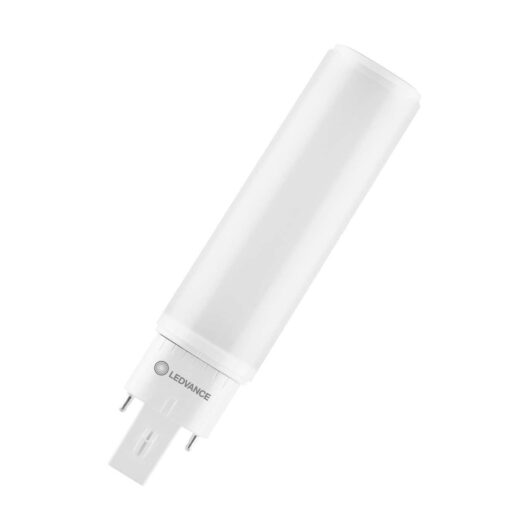 Ledvance LED DULUX® D/E13 PLC-E Light Bulb 4-Pin 6W HF & AC Mains Warm White 3000K Push Fit Frosted