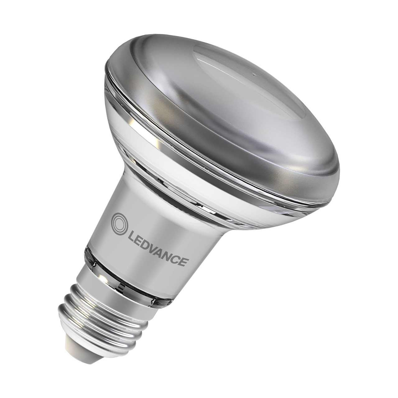 Ledvance LED R80 Reflector Light Bulb E27 8.5W Warm White 2700K Spotlight Screw Diffused