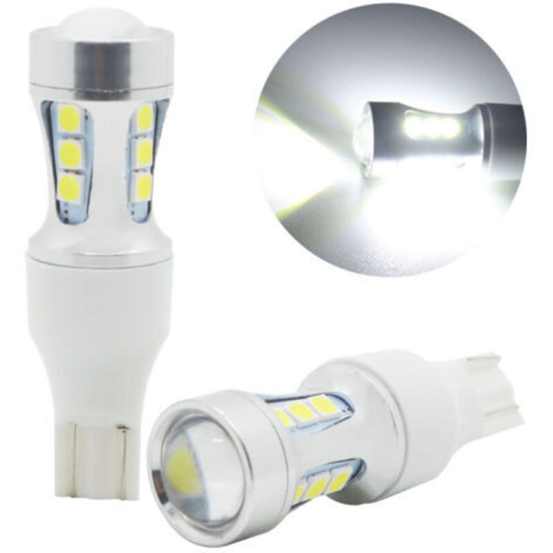Pack of 2 LED Bulbs, 912 921 LED Bulb Reverse Light T15 Backup Light LED 2600 Lumens 6000 K Xenon White W15W 906 904 902 Super Bright Light