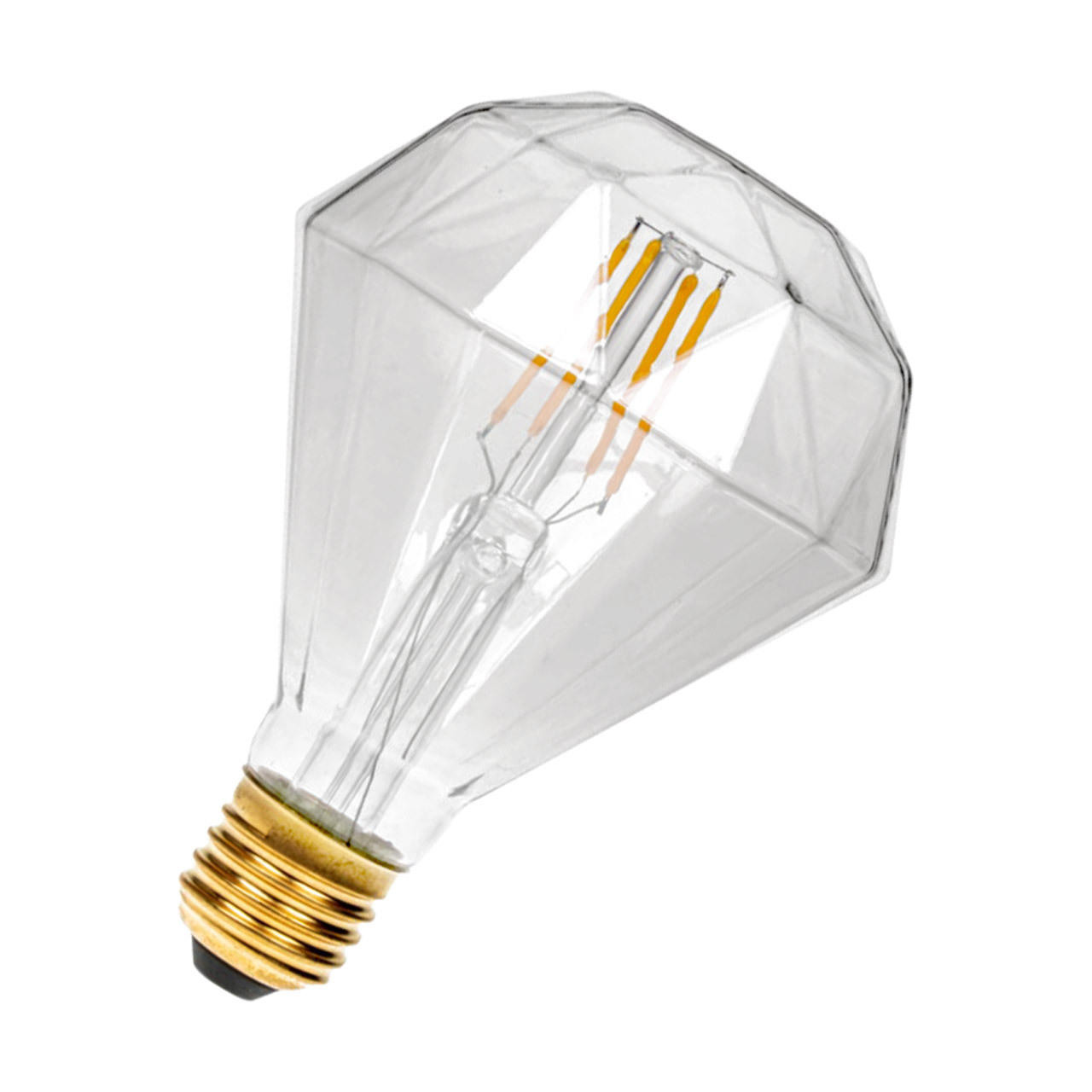 Prolite LED Diamond Light Bulb E27 4W Dim Extra Warm White 1800K Screw Filament Clear