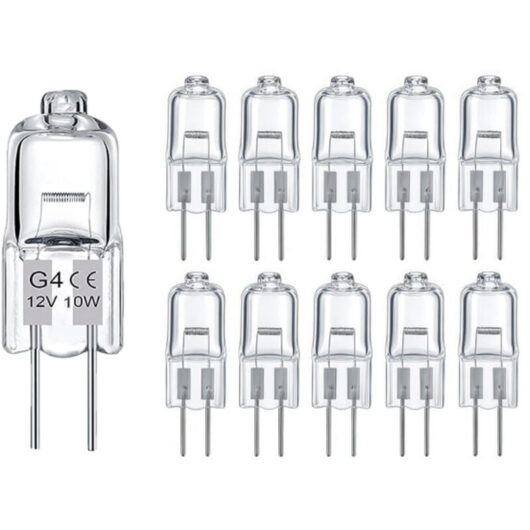 10 G4 Halogen Bulbs - 160 lm - Warm White 2800K - Dimmable - Indoor Home and Commercial Lighting - 3000h
