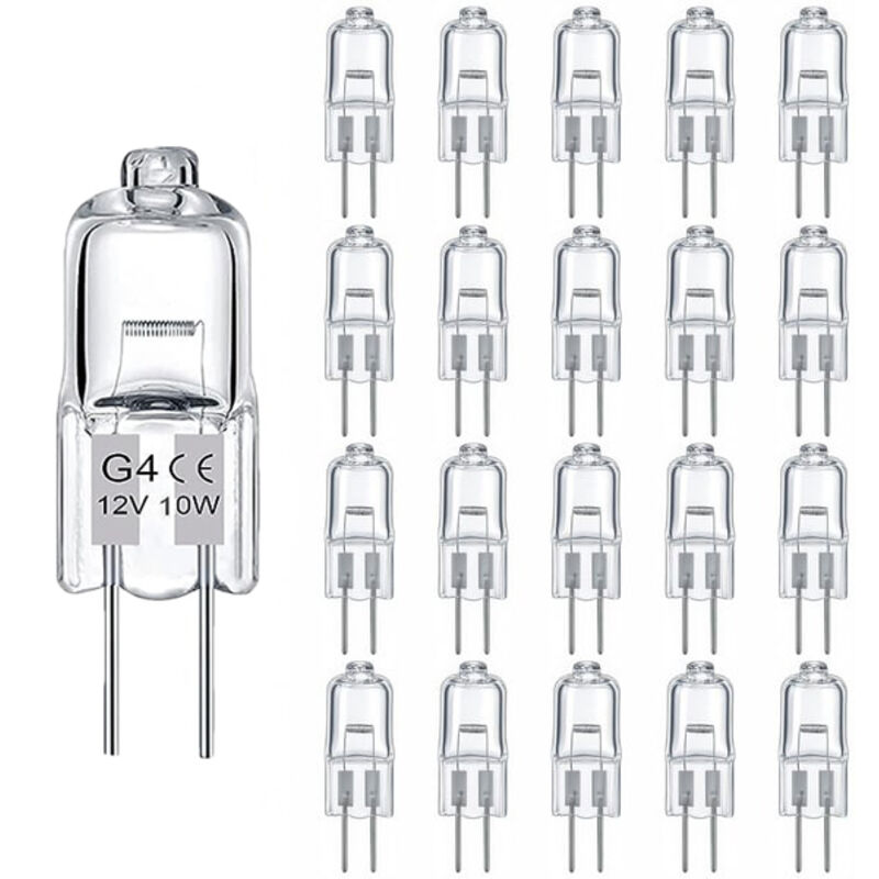 20 G4 Halogen Bulbs - 160 lm - Warm White 2800K - Dimmable - Indoor Home and Commercial Lighting - 3000h