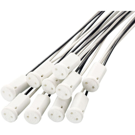 Cfgtvb - 10pcs G4 led Socket Base Holder Ceramic Halogen Bulb Adapter Converter WPQ41C53DPT8