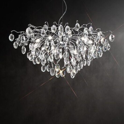 F2326/13 Chrome 13 Light Crystal Ceiling Light