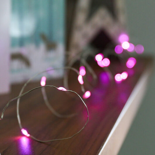 Festive Lights - 2m Battery Power Firefly led Wire Fairy String Lights Pink Outdoor Garden Decoration