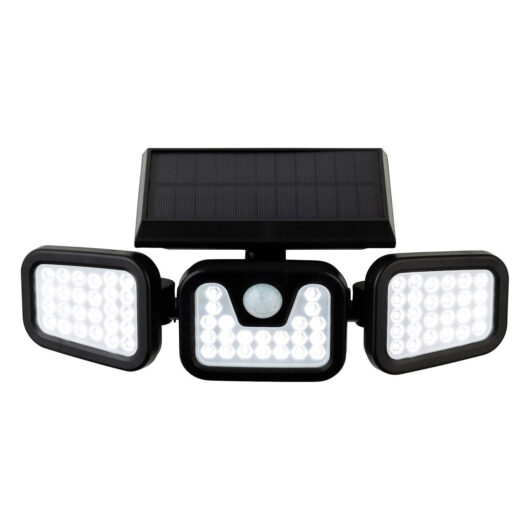 Firstlight Avenue LED Solar Security Light 5.92W PIR Sensor Daylight in Black Outdoor Garden