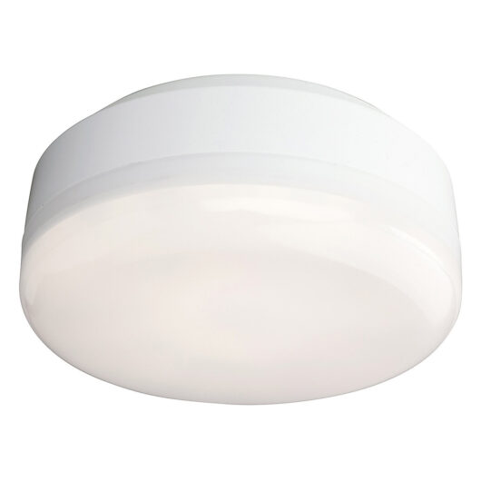 Firstlight LED Mini Hydro Compact Flush Ceiling Light Cool White 4000K Opal in White