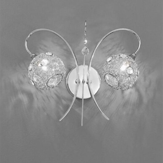 Franklite Orion FL2214/2 Double Light Crystal Wall Bracket