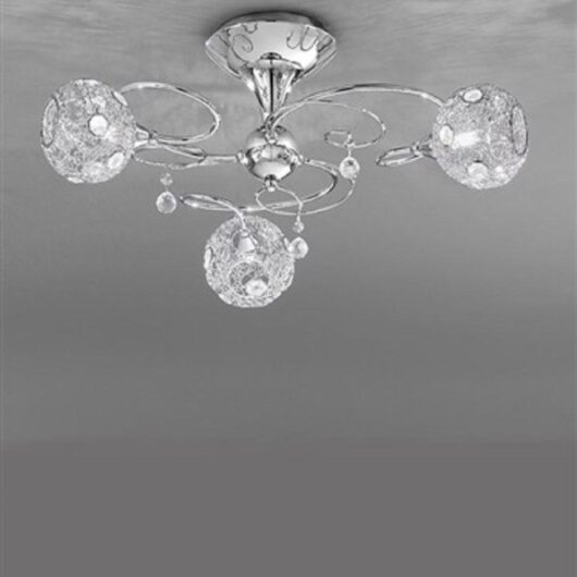 Franklite Orion FL2214/3 3 Light Semi Flush Ceiling Light