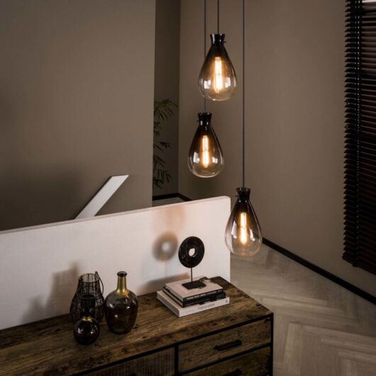 Furnwise - Modern ceiling light Noah 3L nugget shaded-height adjustable