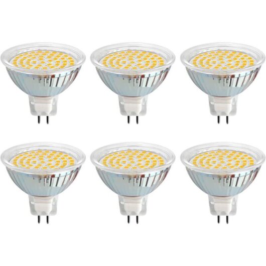 GU5.3 LED bulb, 12 V, 3 W, warm white 3000 K, Ø 50 mm, GU5.3 30 W equivalent, 500 lm, AC/DC 12 V, MR16 GU5.3 LED recessed spotlight for