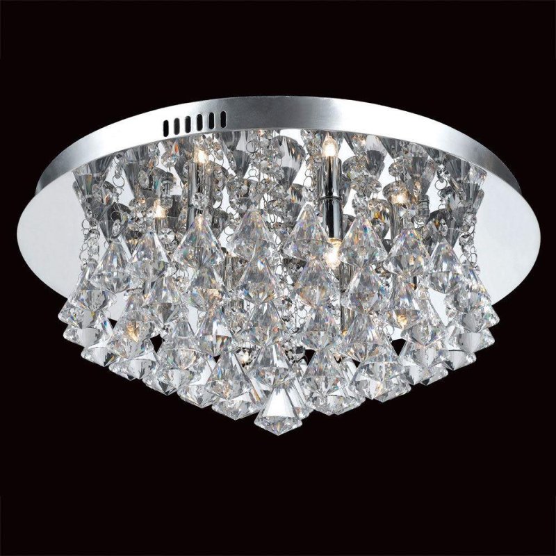 Impex Parma 6 Light Crystal Flush light, CFH011025/06/CH