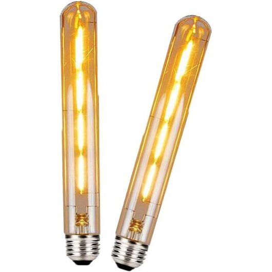 [NEVER USED] Packs T30 E27 Long Tube LED Light Bulb, Edison Retro Vintage Decorative Tubular Lamps 4W (Replaces 40W Screw Halogen Bulb), T30 LED