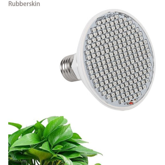 Odipie - 24W led Grow Light Bulb, High Power E27 Full Spectrum Panel, 200 led Hydroponic led Greenhouse Potted Flower Plant for Indoor Growing