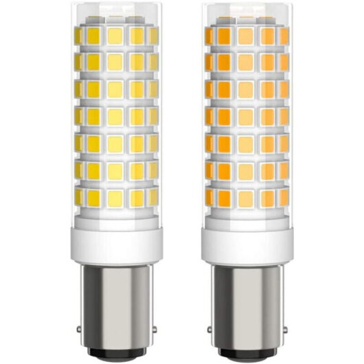 Pack of 2 LED BA15D Bulbs - 5W 230V - 500 lm - Warm Light 2700-3000K - L88D Dimmable - Lamps, Pendants and Wall Lights