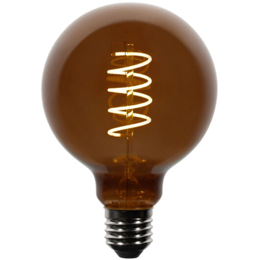 Set of 5 E27 Dimmable LED Bulbs G95 Brown 4W 120 lm 1800K