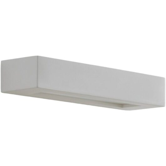 Wall Light 'Matteo' dimmable (modern) in White made of Plaster/Clay for e.g. Living Room & Dining Room (2 light sources, E14) from Lindby