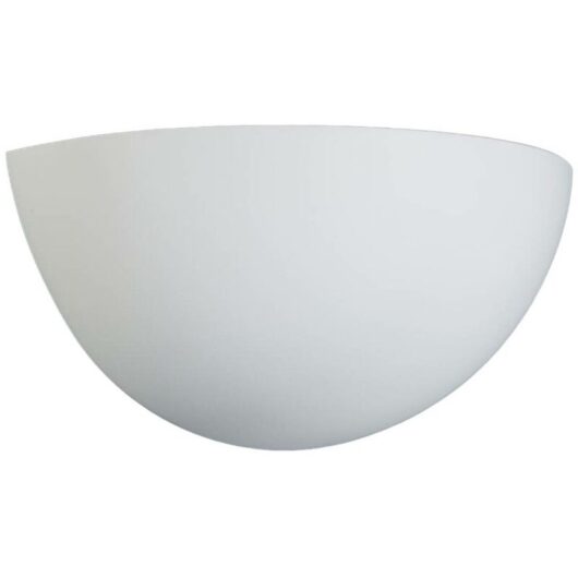 Wall Light 'Pascali' dimmable (modern) in White made of Plaster/Clay for e.g. Living Room & Dining Room (1 light source, E14) from Lindby