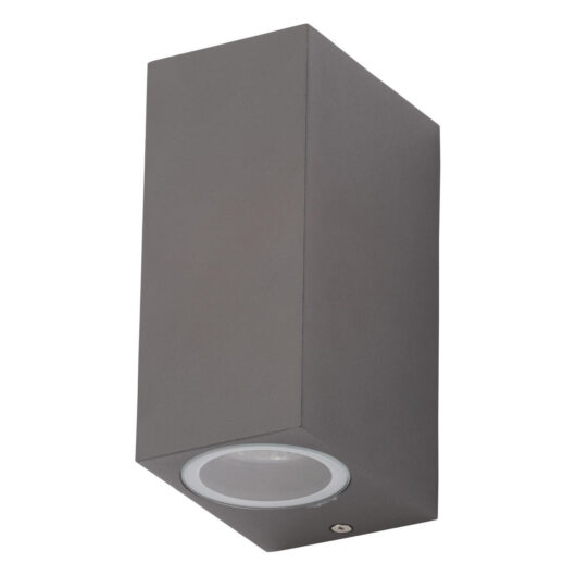 Zink FLEET Square Outdoor Up and Down Wall Light Anthracite