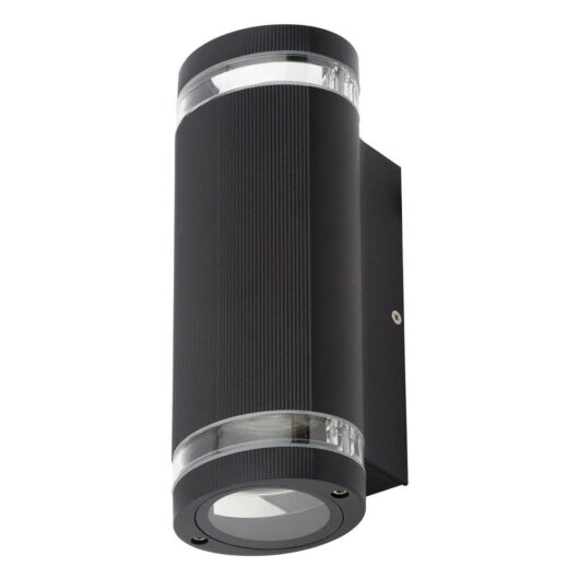 Zink HELIX Up and Down Wall Light in Black Outdoor Lights Exterior Front Door