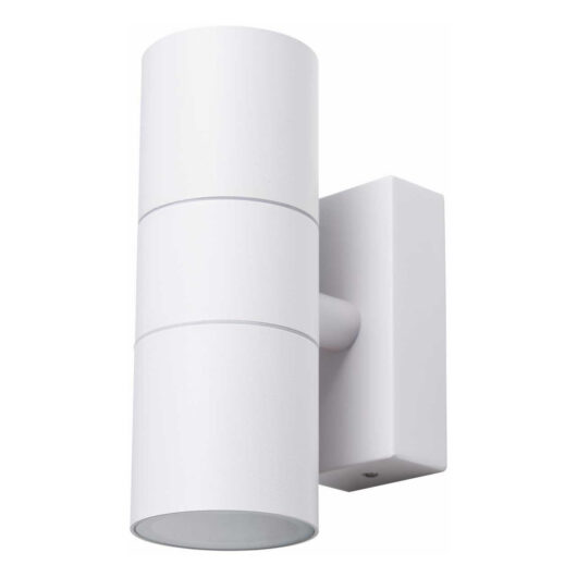 Zink LETO Up and Down Wall Light in Textured White Outdoor Exterior Front Door Lights