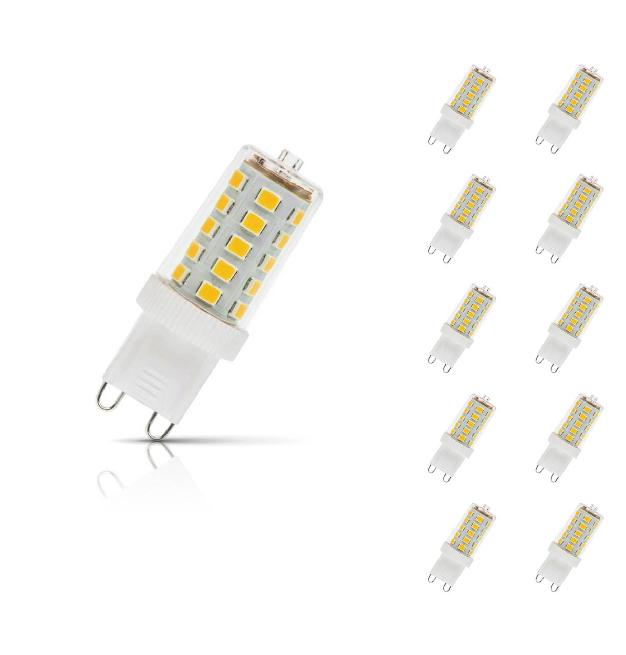 10-Pack Prolite G9 Capsule LED Light Bulbs 3.5W (30W Eqv) Dimmable Daylight Clear