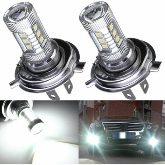 2Pcs H4 80W Car LED Replacement Bulbs LED Headlight Bulb Kit Super Bright Light