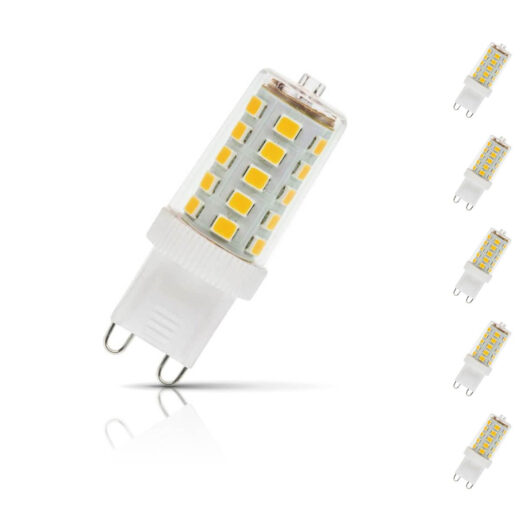 5-Pack Prolite G9 Capsule LED Light Bulbs 3.5W (30W Eqv) Dimmable Daylight Clear